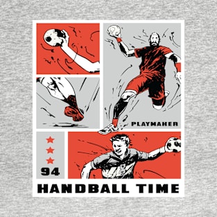 Handball sport players comic T-Shirt